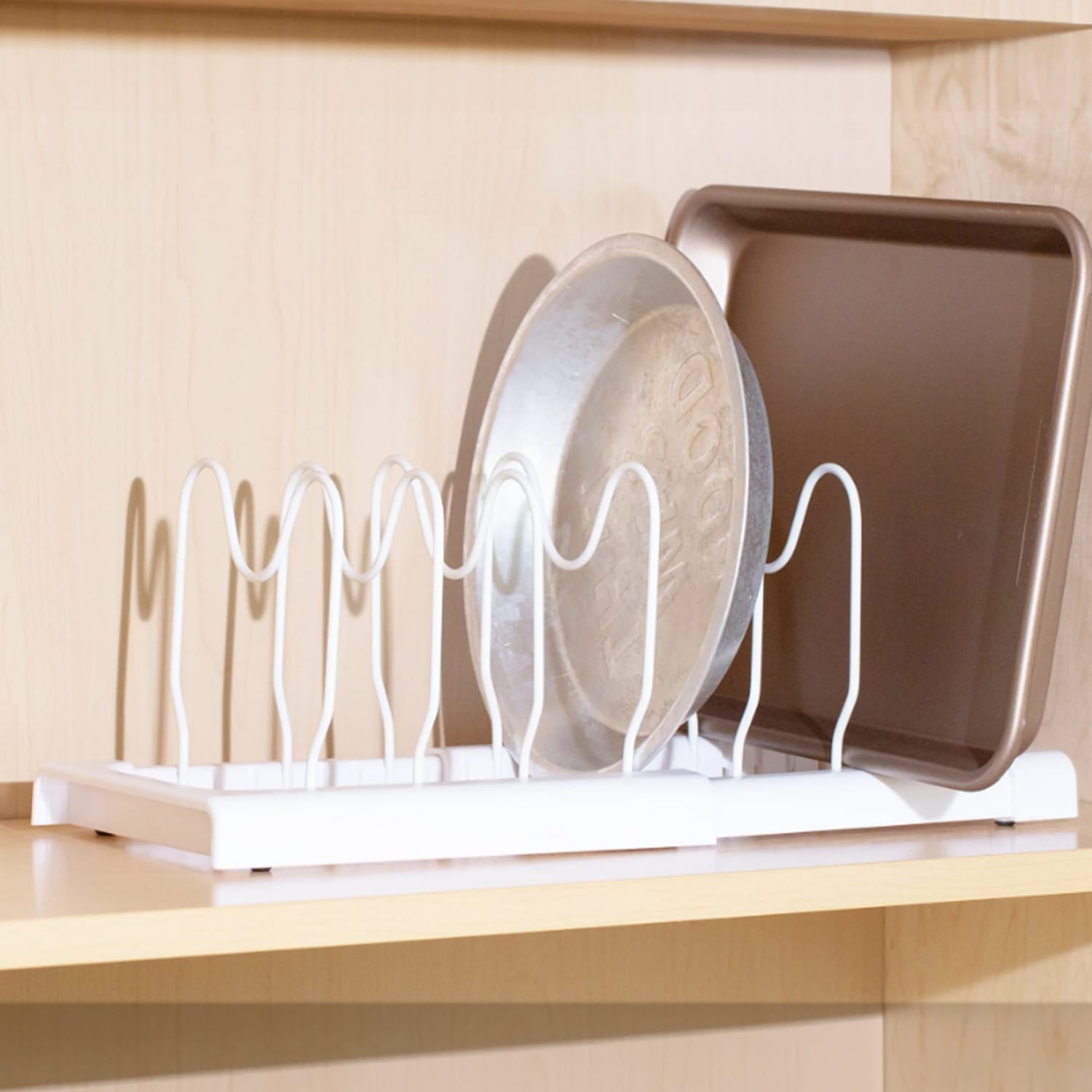 Better Houseware White-Coated-Steel Adjustable Cookware Rack