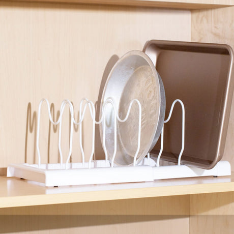 Better Houseware White-Coated-Steel Adjustable Cookware Rack