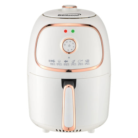 Brentwood 2-Qt. 1200-Watt Electric Air Fryer with Timer and Temperature Control, White