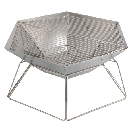 Brentwood 20-In. Stainless Steel Portable Folding Charcoal BBQ Grill and Outdoor Fire Pit with Carry Bag, BB-6X20SS