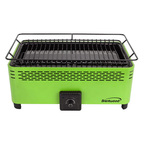 Brentwood 14-In. x 8-In. Rectangular Nonstick Smokeless Portable BBQ