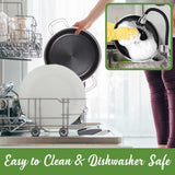 Brentwood 3-Ply Hybrid Non-Stick Stainless Steel Dutch Oven with Tempered Glass Lid, 4 Qt.