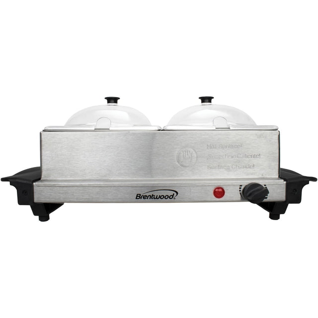Brentwood 3-Quart 2-Pan Buffet Server and Warming Tray