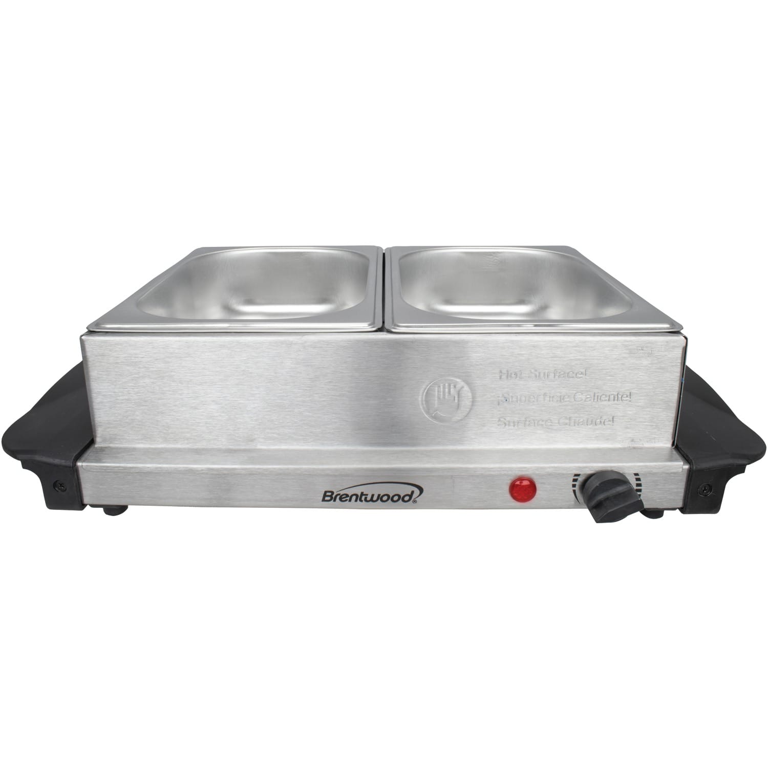 Brentwood 3-Quart 2-Pan Buffet Server and Warming Tray