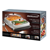 Brentwood 3-Quart 2-Pan Buffet Server and Warming Tray
