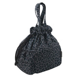 Brentwood Insulated Canvas Lunch Tote Cooler Bag for Women, 12-Can Capacity, with 2 Side Pockets, CB-2025L, Leopard Gray