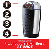 Brentwood 4-Oz. Coffee and Spice Grinder, Black