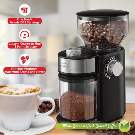 Brentwood 32-Cup Electric Automatic Burr Coffee Grinder