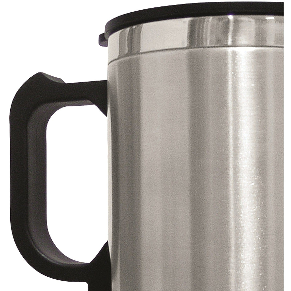 Brentwood Geojug 16-Oz. Stainless Steel 12-Volt Heated Travel Mug, Silver