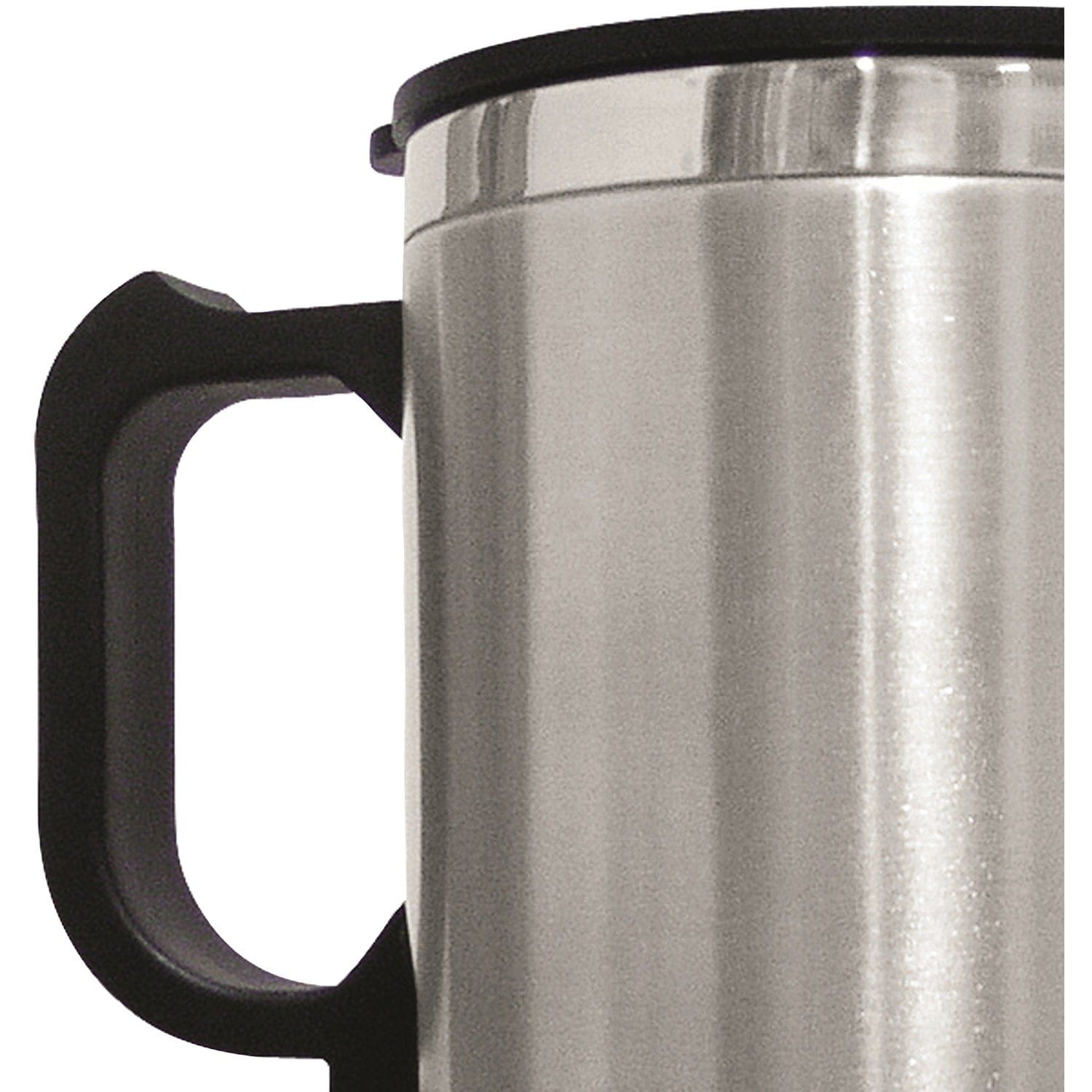 Brentwood Geojug 16-Oz. Stainless Steel 12-Volt Heated Travel Mug, Silver