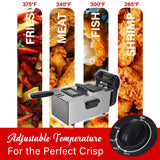 Brentwood 1500-Watt 12-Cup Electric Stainless Steel Deep Fryer, Black