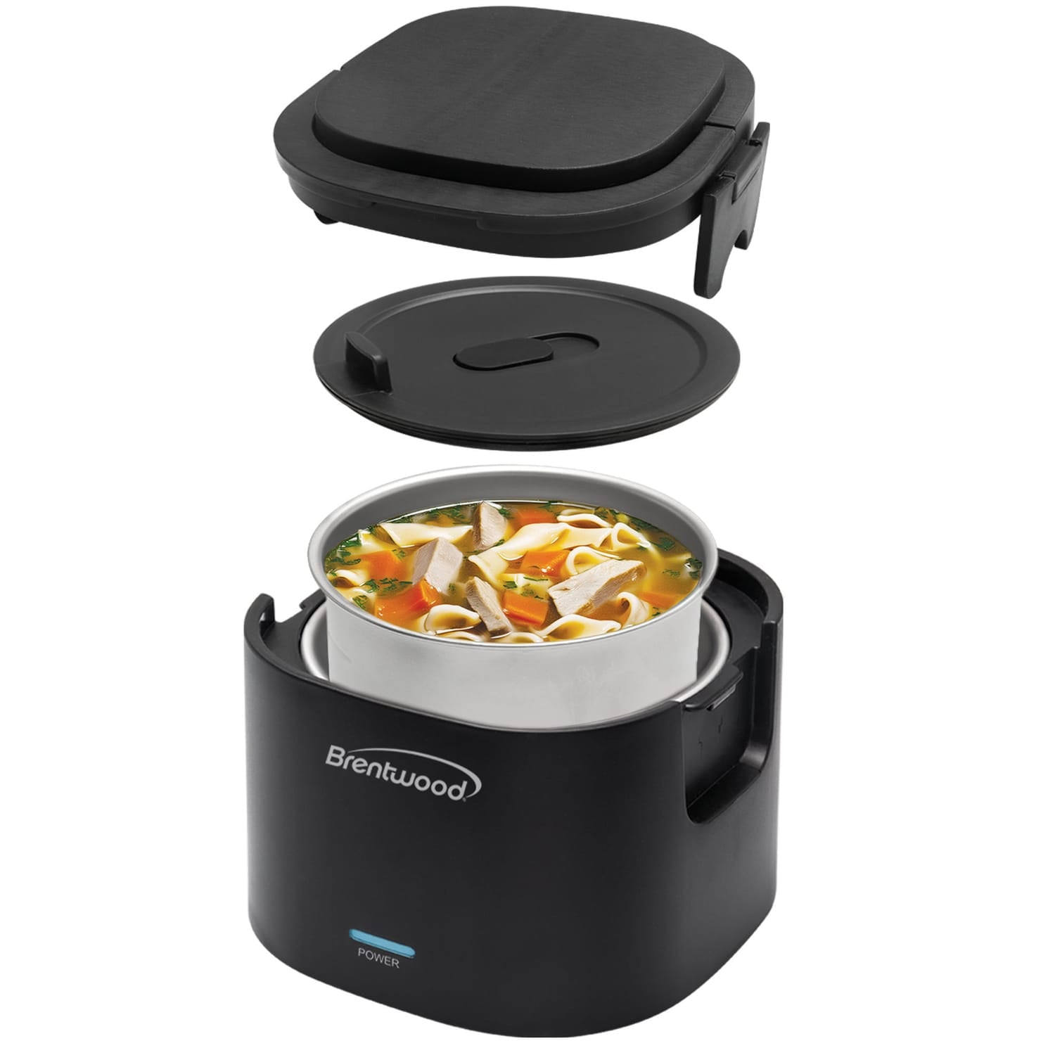Brentwood 110-Volt 50-Watt 0.625-Qt. Portable Leakproof Electric Lunch Box, Black