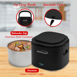 Brentwood 110-Volt 50-Watt 0.625-Qt. Portable Leakproof Electric Lunch Box, Black