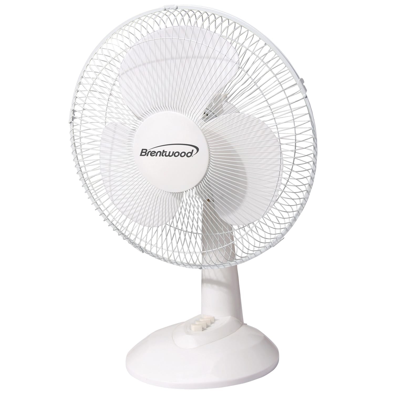 Brentwood 12-In. 3-Speed 32-Watt Oscillating Desk Fan