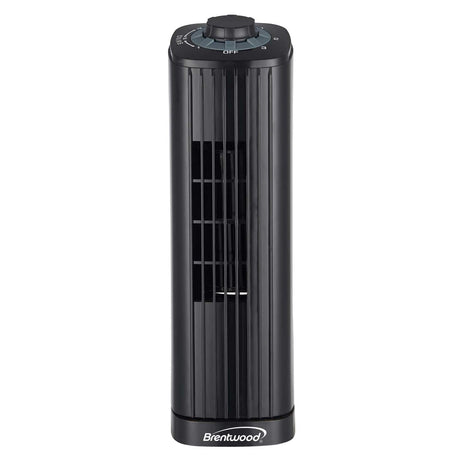 Brentwood 14-in. Portable Oscillating Tower Fan with 3 Speeds, 53 CFM, 50° Oscillation, 25 Watts, 61-in. Cord