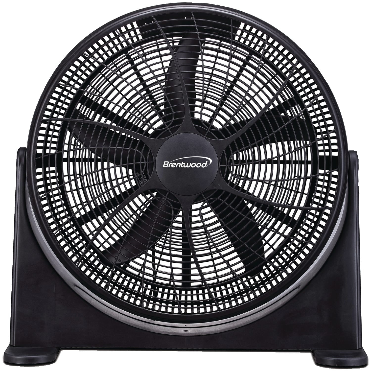 Brentwood 20-In. Portable High-Velocity Air-Circulator Floor Fan with 3 Speeds, 5 Blades, 90° Pivoting Head, 60-In. Cord