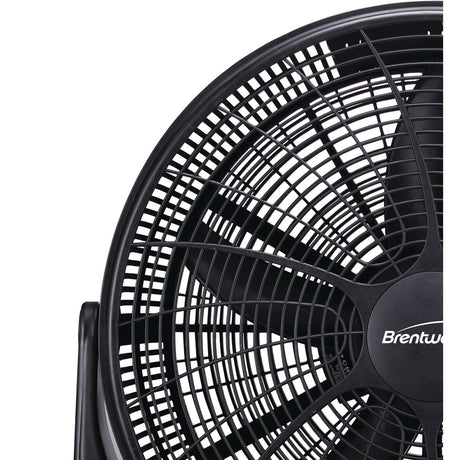 Brentwood 20-In. Portable High-Velocity Air-Circulator Floor Fan with 3 Speeds, 5 Blades, 90° Pivoting Head, 60-In. Cord