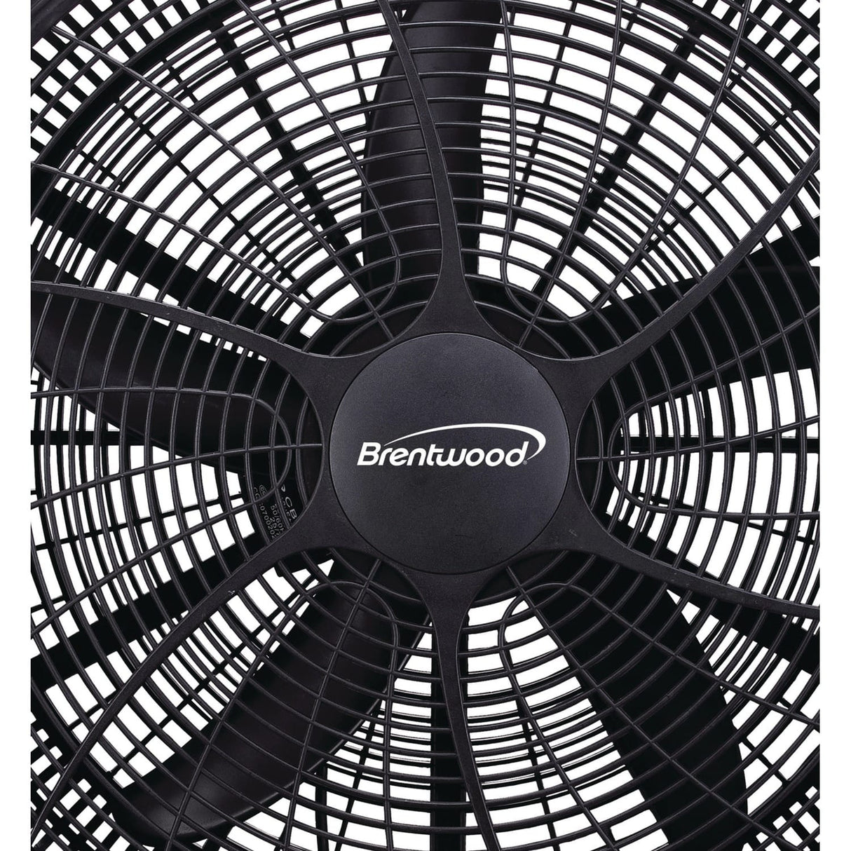 Brentwood 20-In. Portable High-Velocity Air-Circulator Floor Fan with 3 Speeds, 5 Blades, 90° Pivoting Head, 60-In. Cord