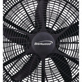 Brentwood 20-In. Portable High-Velocity Air-Circulator Floor Fan with 3 Speeds, 5 Blades, 90° Pivoting Head, 60-In. Cord