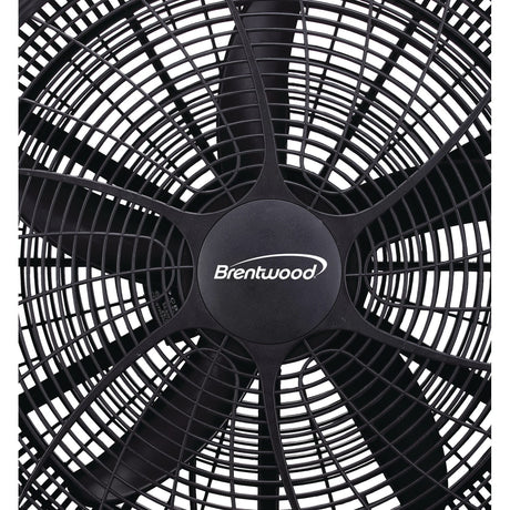 Brentwood 20-In. Portable High-Velocity Air-Circulator Floor Fan with 3 Speeds, 5 Blades, 90° Pivoting Head, 60-In. Cord