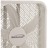 Brentwood 20-In. Portable Box Fan with 3 Speeds, 2294 CFM, 5 Blades, 60 Watts, Slim Design, 72-In. Cord