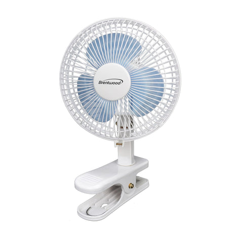 Brentwood 6-In. 2-Speed Convertible Clip-on Desk Fan