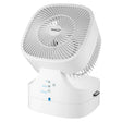 Brentwood 8-In. Portable Oscillating High-Velocity Air-Circulator Desktop Fan with Remote, Timer, 3 Speeds, 25 CFM, 90° Tilting Head, 58-In. Cord
