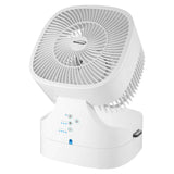 Brentwood 8-In. Portable Oscillating High-Velocity Air-Circulator Desktop Fan with Remote, Timer, 3 Speeds, 25 CFM, 90° Tilting Head, 58-In. Cord