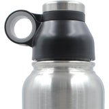 Brentwood Geojug Stainless Steel Vacuum-Insulated Water Bottle, 0.9 L, Black/Silver