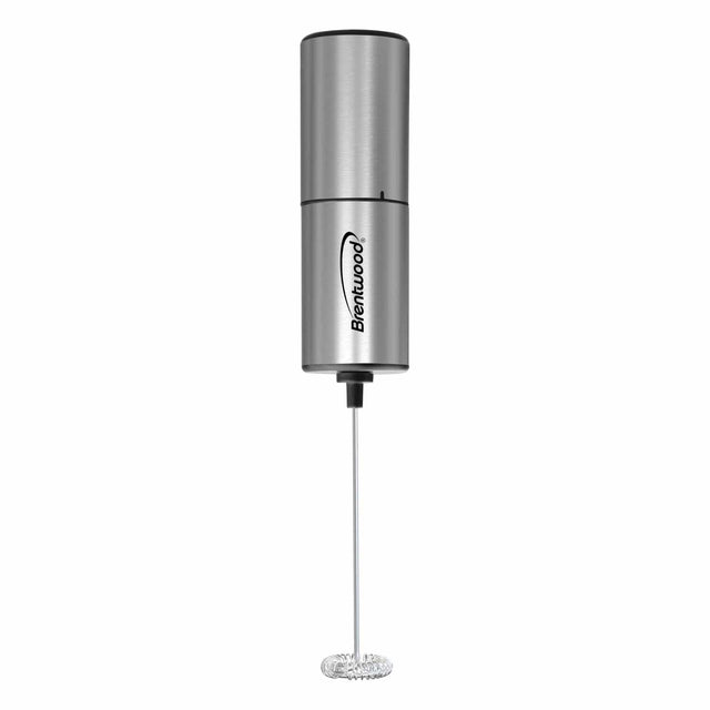 Brentwood 6-Watt Battery-Operated Electric Milk Frother and Drink Mixer with Stainless Steel Whisk