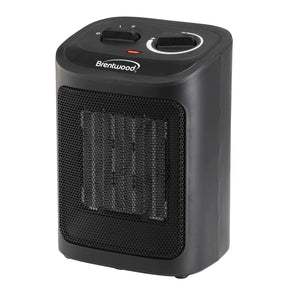 Brentwood 1500-Watt-Max Portable Ceramic Space Heater and Fan, Black, H-C1603BK