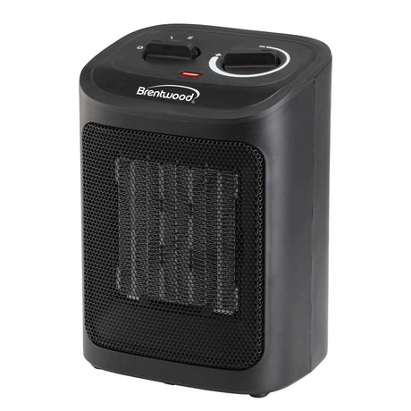 Brentwood 1500-Watt-Max Portable Ceramic Space Heater and Fan, Black, H-C1603BK