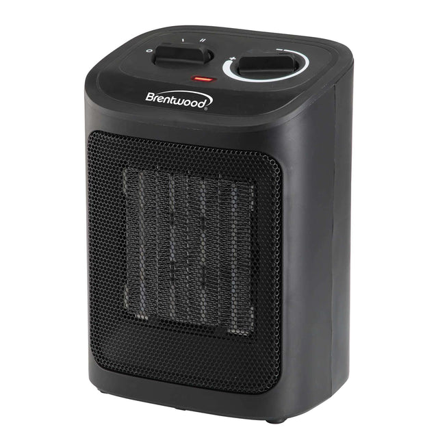 Brentwood 1500-Watt-Max Portable Ceramic Space Heater and Fan, Black, H-C1603BK