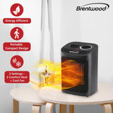 Brentwood 1500-Watt-Max Portable Ceramic Space Heater and Fan, Black, H-C1603BK