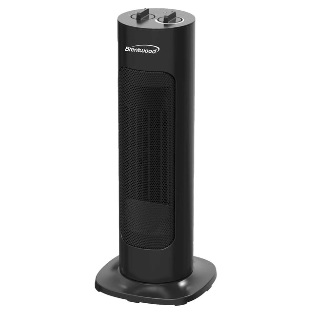 Brentwood 1500-Watt-Max Portable Oscillating Ceramic Tower Electric Space Heater, Black, H-C1618BK