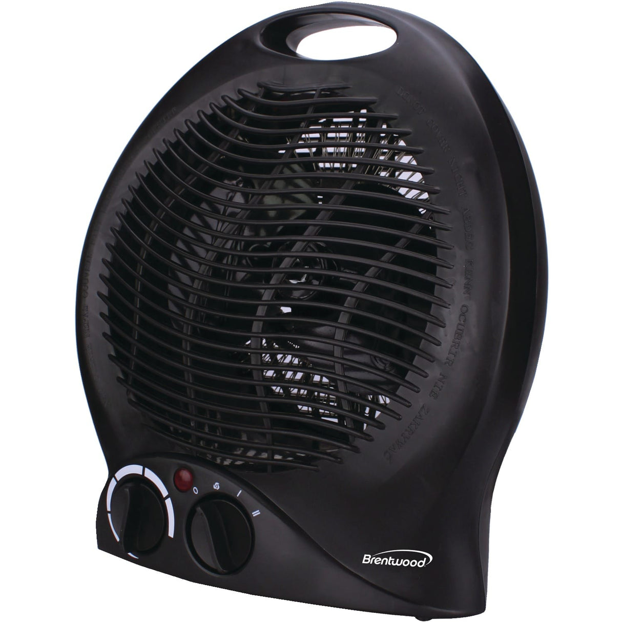 Brentwood H-F301BK 1500-Watt-Max Portable Electric Space Heater and Fan, Black