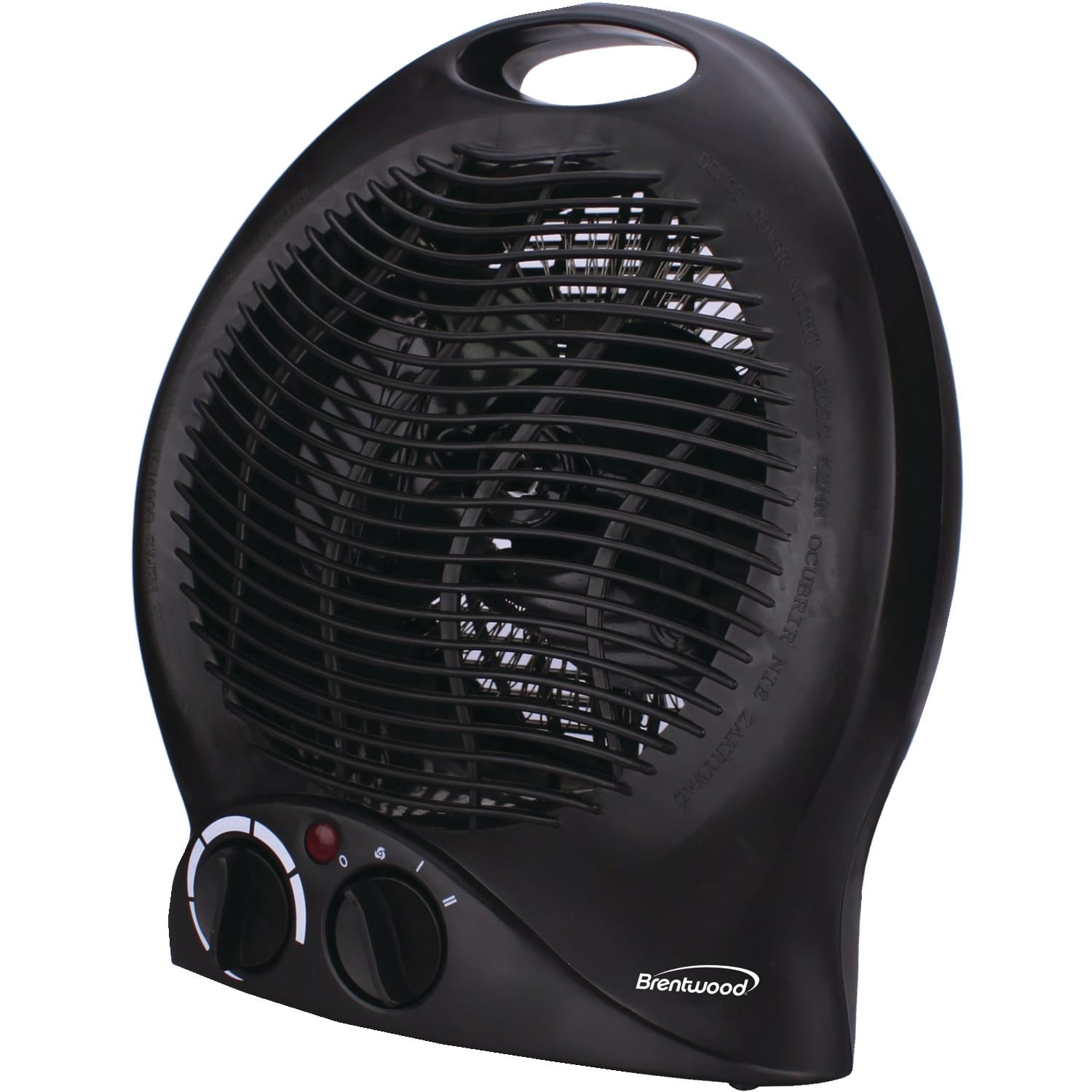 Brentwood H-F301BK 1500-Watt-Max Portable Electric Space Heater and Fan, Black