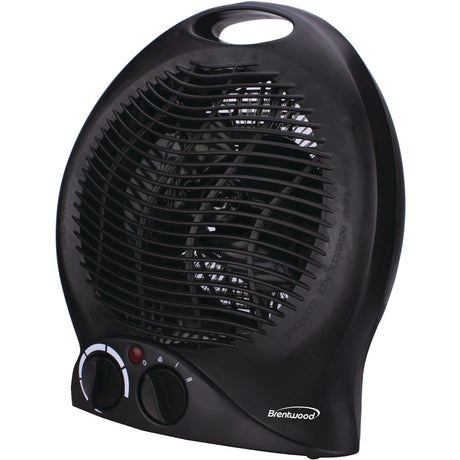 Brentwood H-F301BK 1500-Watt-Max Portable Electric Space Heater and Fan, Black