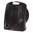 Brentwood Portable Electric Space Heater and Fan, 1500/750 Watts/Fan Only, 5000 BTUs, Adjustable Thermostat, Safety Features, 6-Ft. Cord, H-F306BK