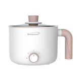 Brentwood 1.6-Qt. 600-Watt Multi-Function Electric Hot Pot Cooker with Ceramic Nonstick Coating, White
