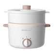 Brentwood 3.2-Qt. Multi-Function Electric Hot Pot Cooker with Food Steamer and Ceramic Non-Stick Coating, White, HPS-3302W