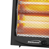 Brentwood H-Q600BK 600-Watt-Max Portable Quartz Space Heater, Black