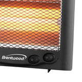Brentwood H-Q600BK 600-Watt-Max Portable Quartz Space Heater, Black