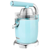 Brentwood 200-Watt 1-Speed Electric Citrus Juicer with 2 Cones and Stainless Steel Lever, Blue