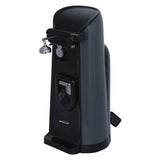 Brentwood Tall Electric Can Opener with Knife Sharpener & Bottle Opener, Black