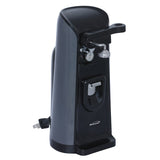 Brentwood Tall Electric Can Opener with Knife Sharpener & Bottle Opener, Black
