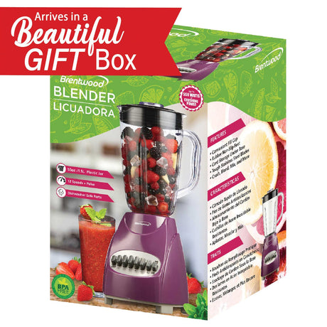 Brentwood 50-Ounce 12-Speed + Pulse Blender, Purple
