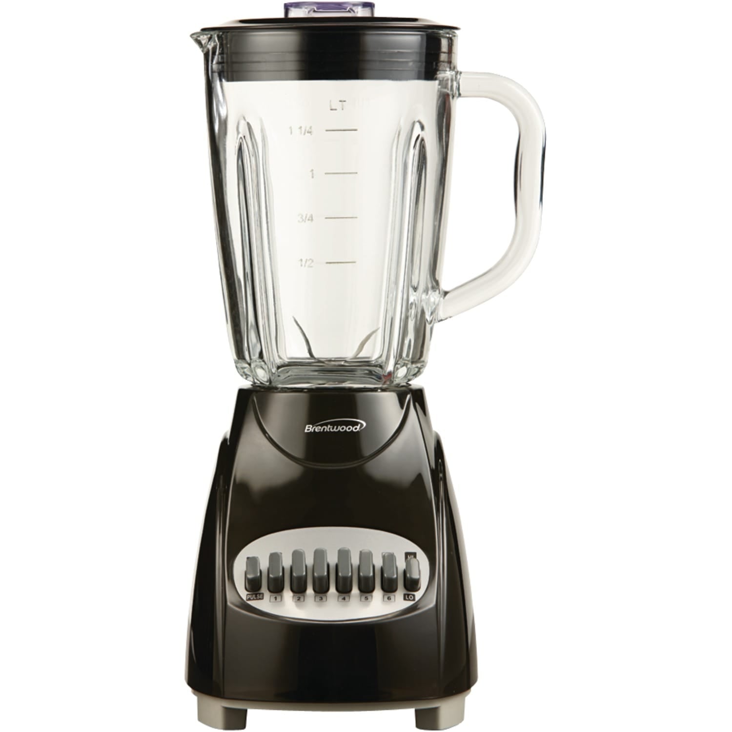 Brentwood 42-Ounce 12-Speed + Pulse Electric Blender with Glass Jar, Black