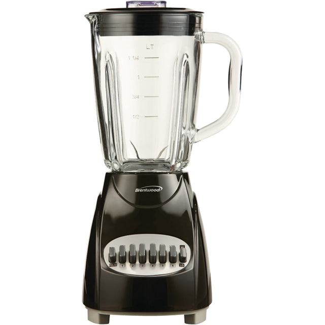 Brentwood 42-Ounce 12-Speed + Pulse Electric Blender with Glass Jar, Black