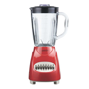 Brentwood 42-Ounce 12-Speed + Pulse Electric Blender with Glass Jar, Red